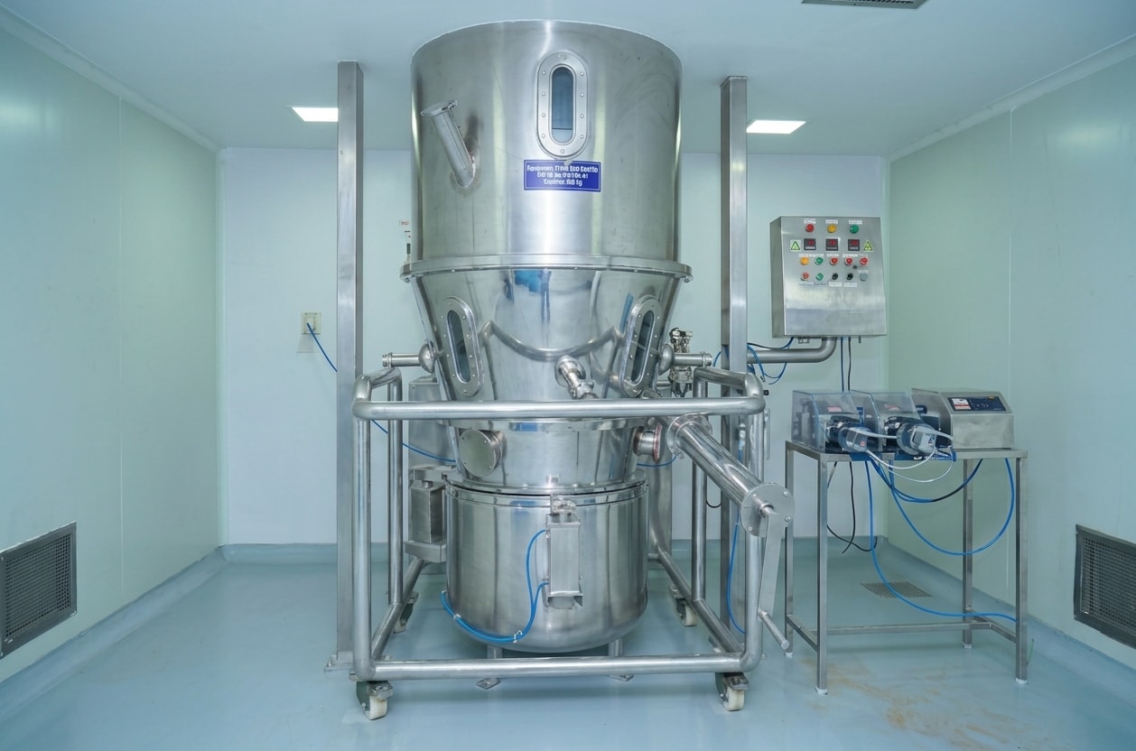 200 kg fluid bed coater, Coating suite 01
